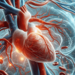 Ilustrasi sistem kardiovaskular manusia yang menampilkan anatomi jantung, pembuluh darah, komposisi darah, sirkulasi pulmonal dan sistemik, serta fungsi sistem peredaran darah.